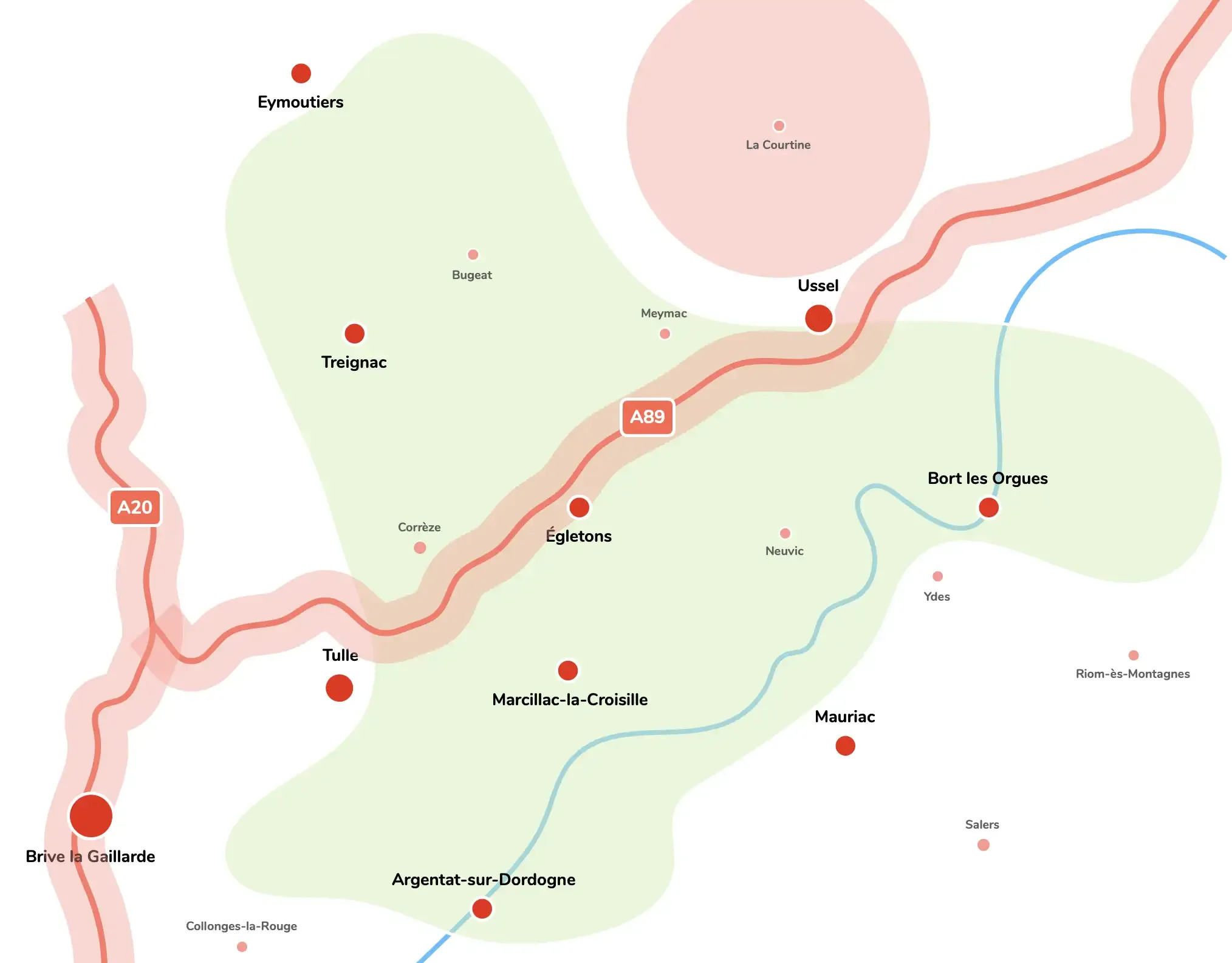 Notre zone de recherche en Corrèze